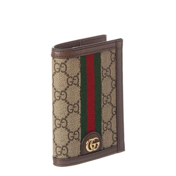 Gucci Ophidia Gg Supreme Canvas & Leather Passport Case, Beige - Picture 3 of 4
